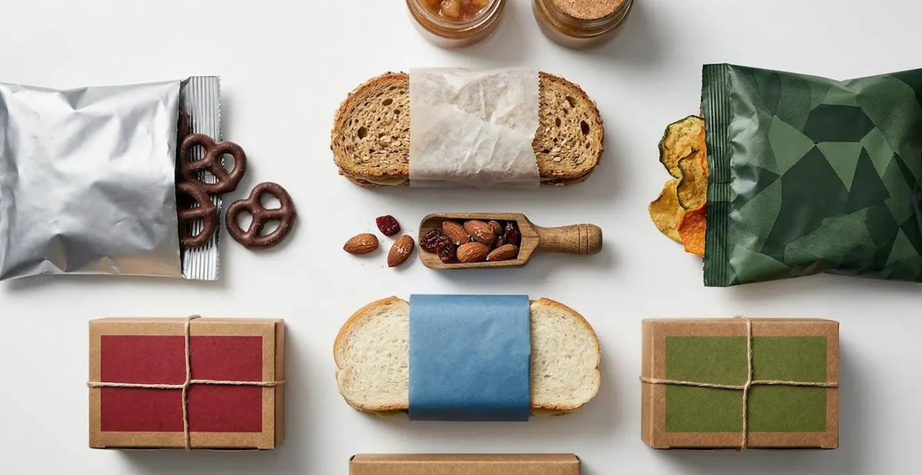 Composizione di snack aeroportuali e prezzi comparati visivamente