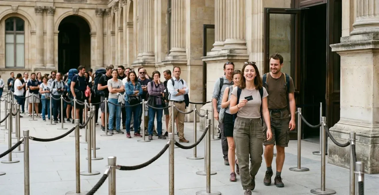Confronto visivo tra diverse file di ingresso alle attrazioni di New York