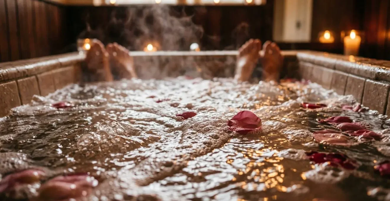 Suite privata con vasca idromassaggio e area relax per due persone